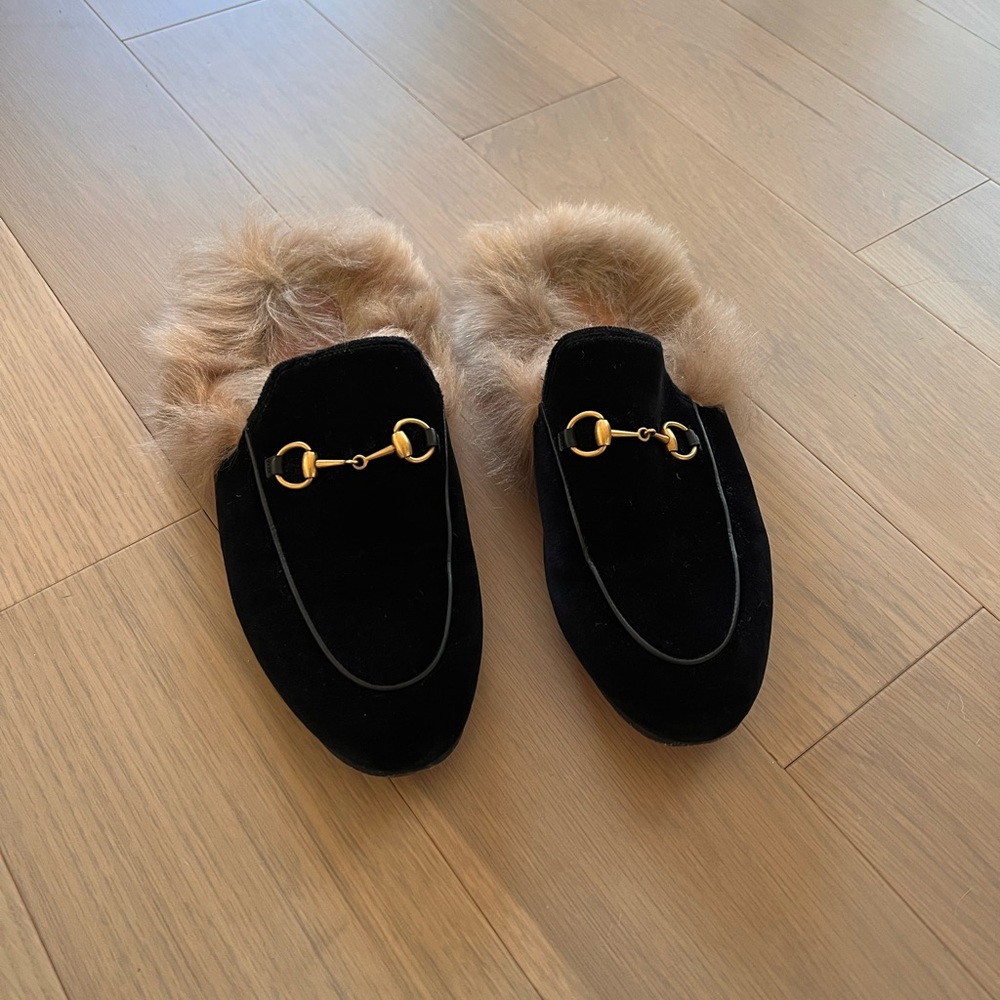 Gucci Princeton Mule velvet fur